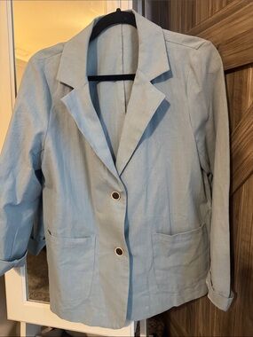 Source Unknown Light Blue Women's Blazer Jacket